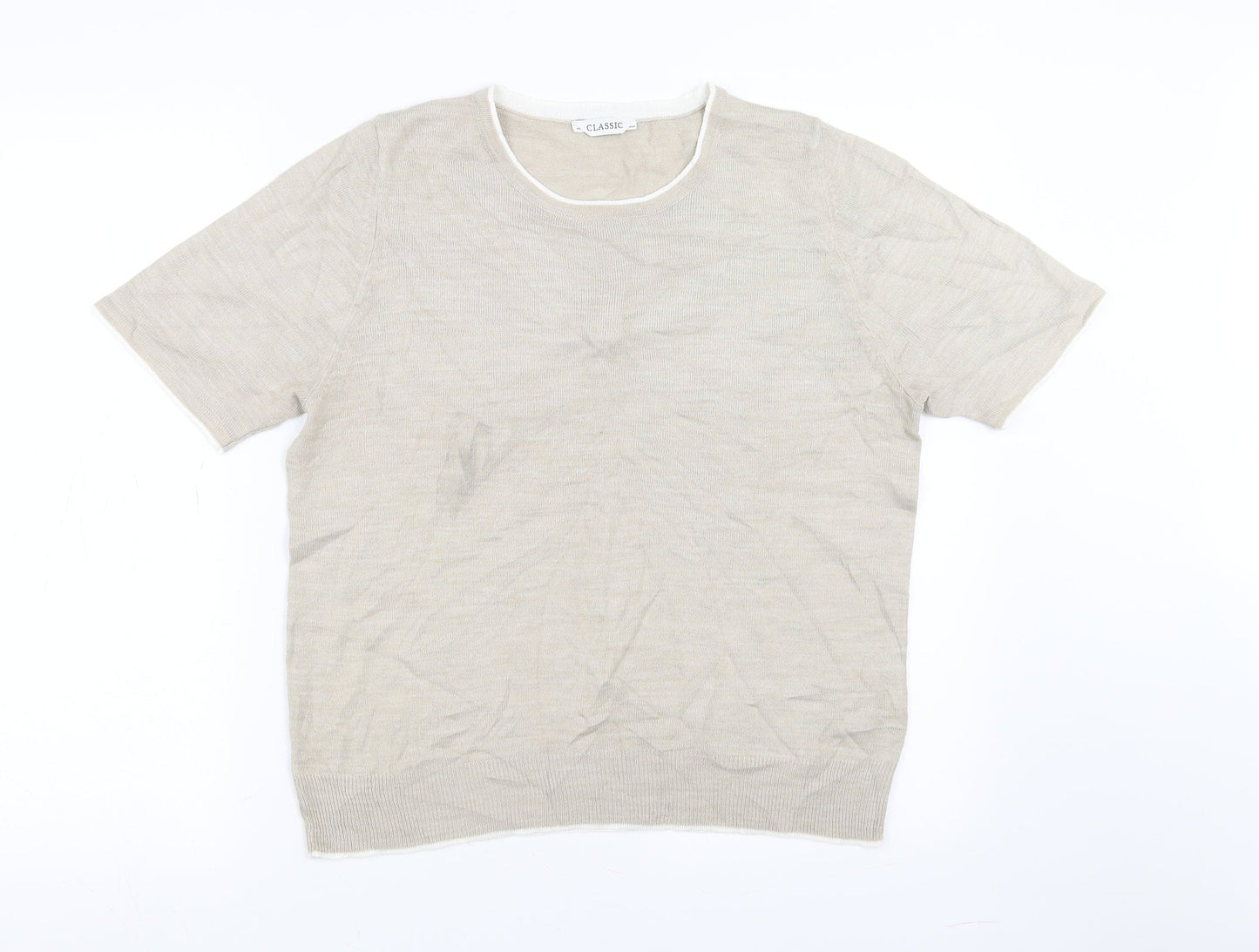 Marks and Spencer Womens Beige   Pullover Jumper Size 12