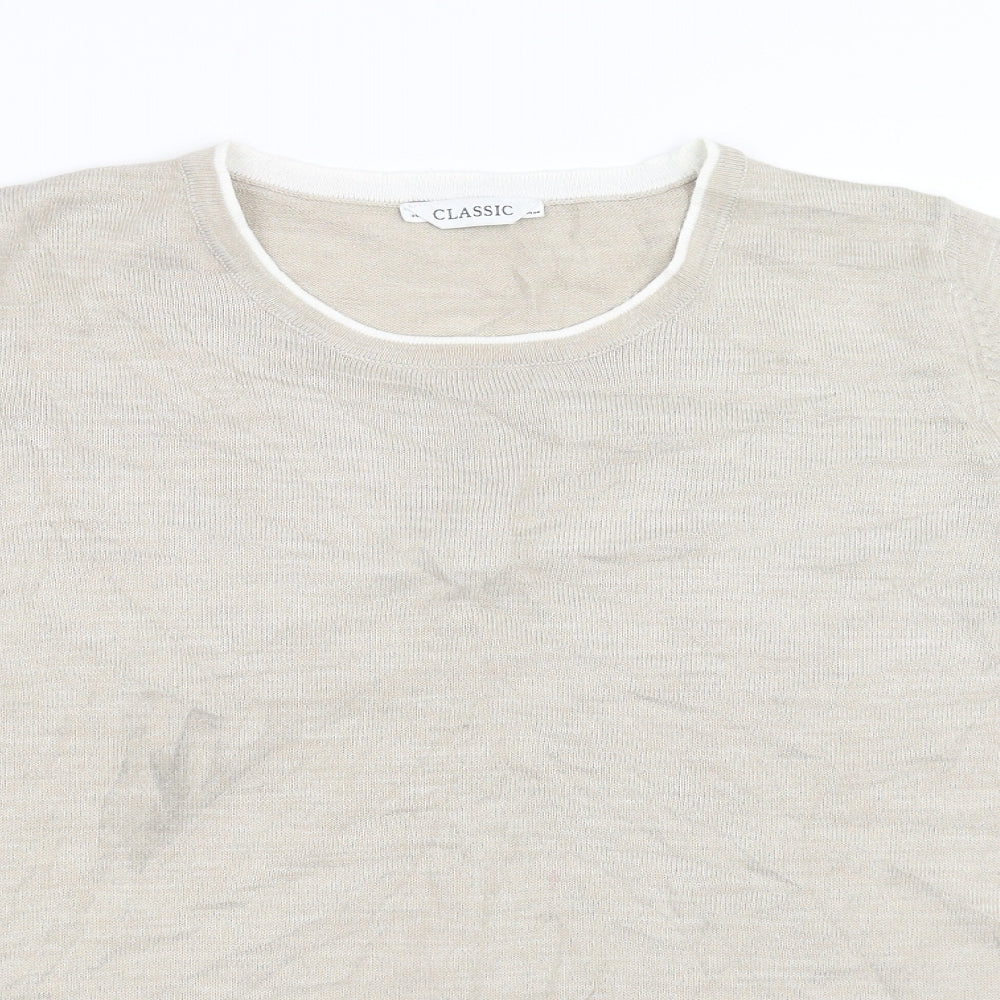 Marks and Spencer Womens Beige   Pullover Jumper Size 12