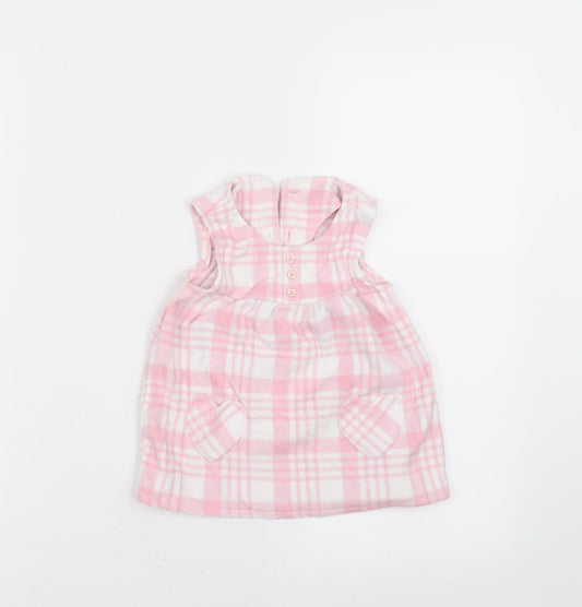 George Girls Pink Check  Fit & Flare  Size 3-6 Months