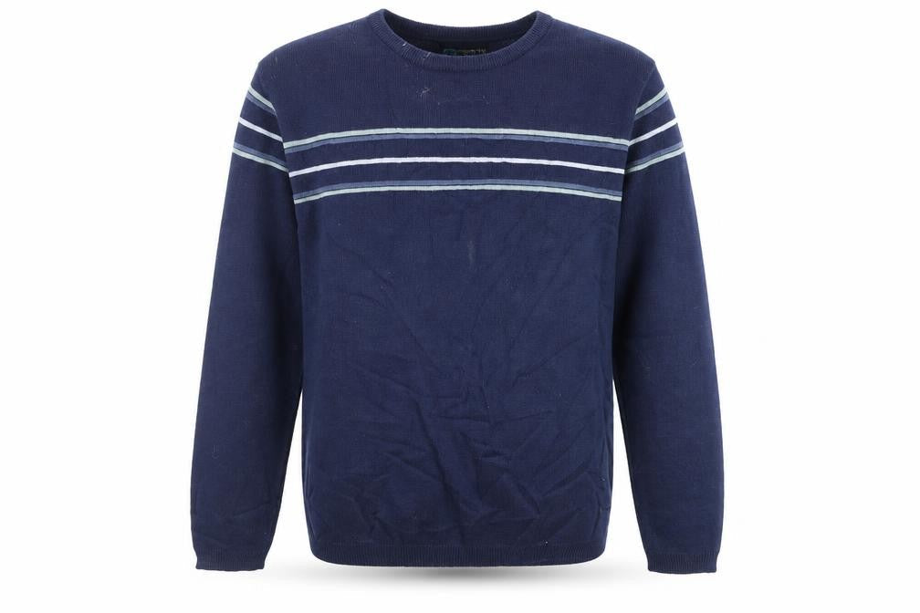 Refined Style Labs Mens Blue   Pullover Jumper Size L  - Stripe design