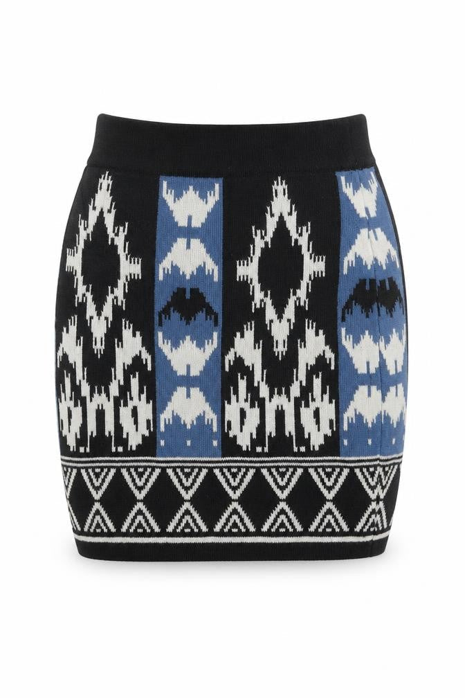 Sparkle & Fade Womens Grey Geometric Knit Straight & Pencil Skirt Size S