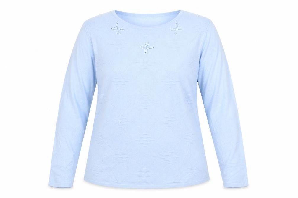 Preworn Womens Blue Geometric  Pullover Jumper Size 2XL