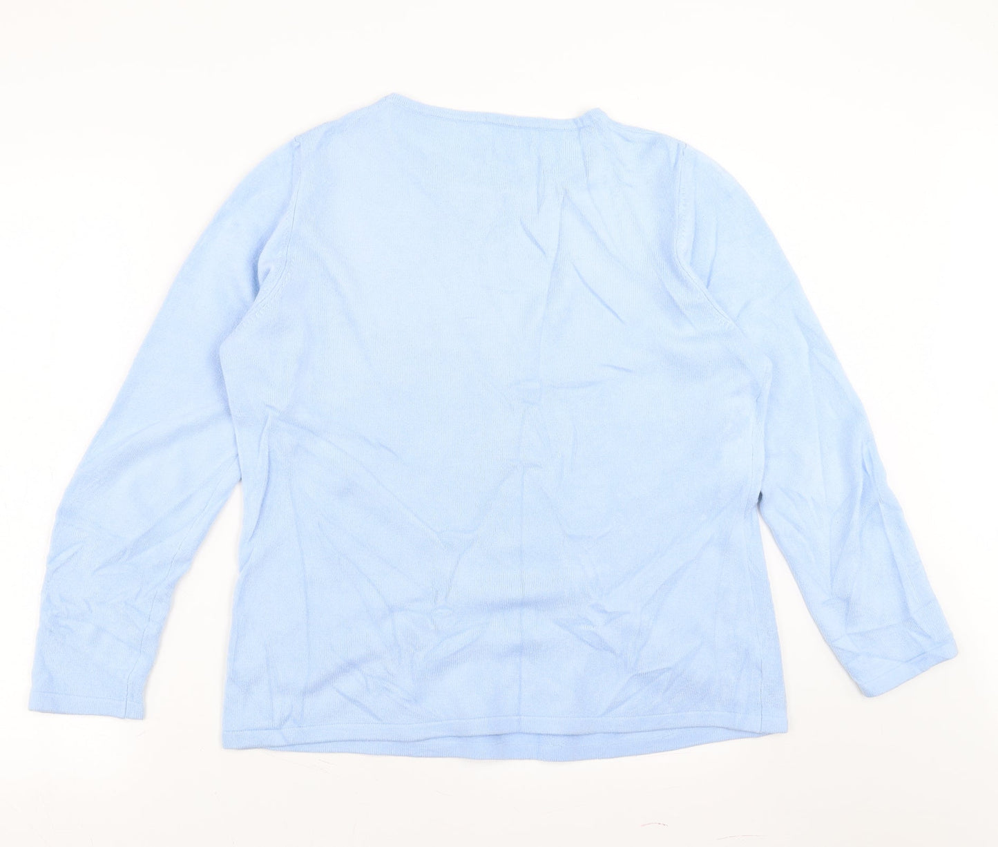 Preworn Womens Blue Geometric  Pullover Jumper Size 2XL