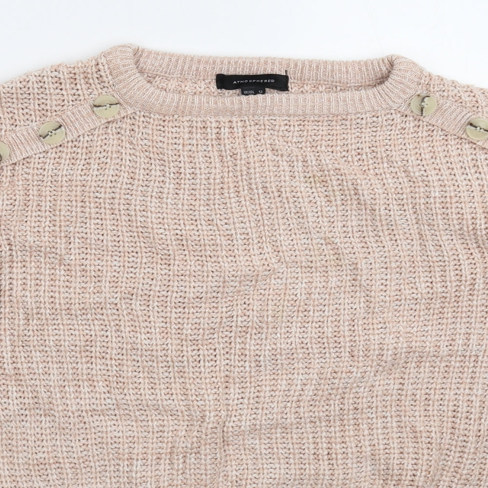 Atmosphere Womens Beige  Knit Pullover Jumper Size 12