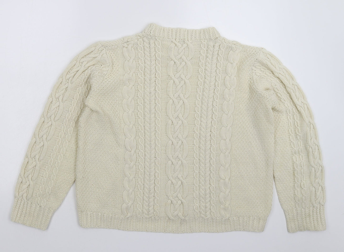 Preworn Womens White  Knit Pullover Jumper Size 20