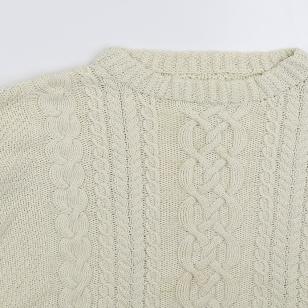Preworn Womens White  Knit Pullover Jumper Size 20