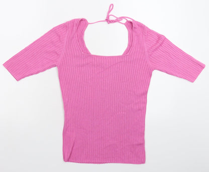Next Womens Pink  Knit Pullover Jumper Size 12