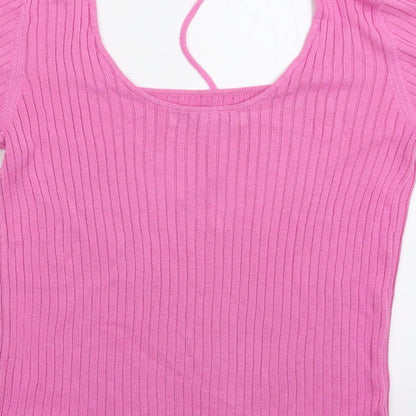 Next Womens Pink  Knit Pullover Jumper Size 12