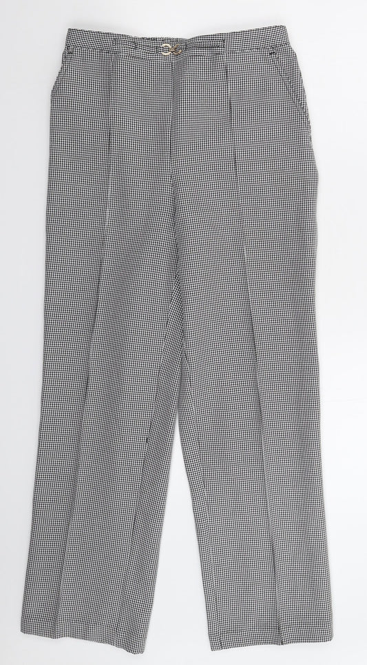 Damart Womens Multicoloured Houndstooth  Trousers  Size 10 L29 in
