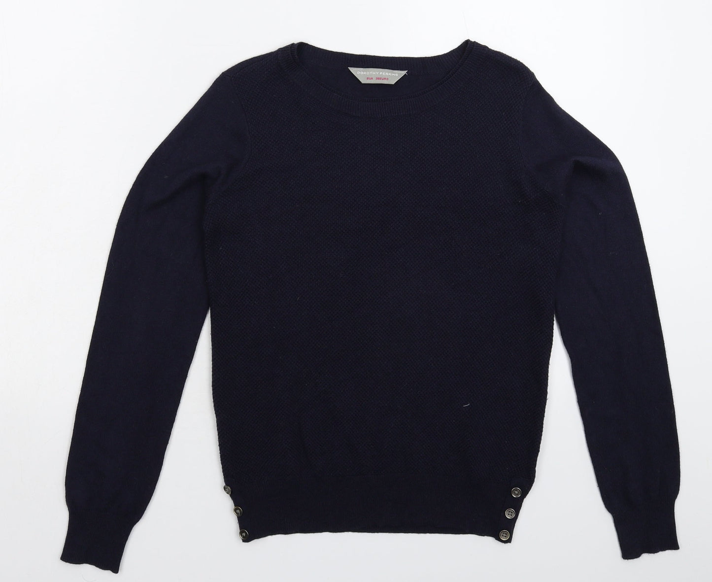 Dorothy Perkins Womens Blue  Knit Pullover Jumper Size 8