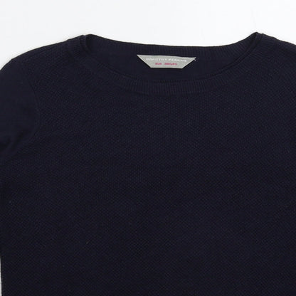 Dorothy Perkins Womens Blue  Knit Pullover Jumper Size 8