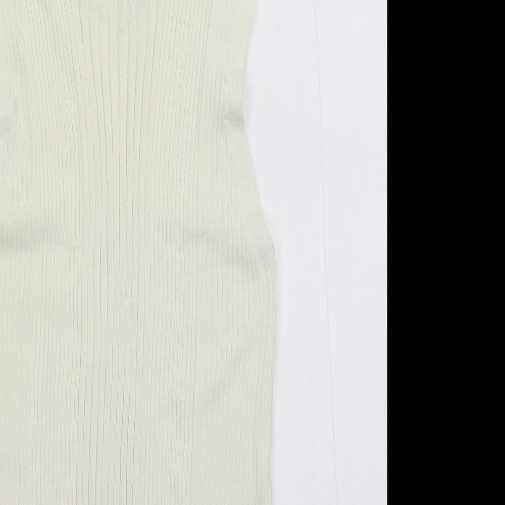 F&F Womens White  Knit Pullover Jumper Size 12