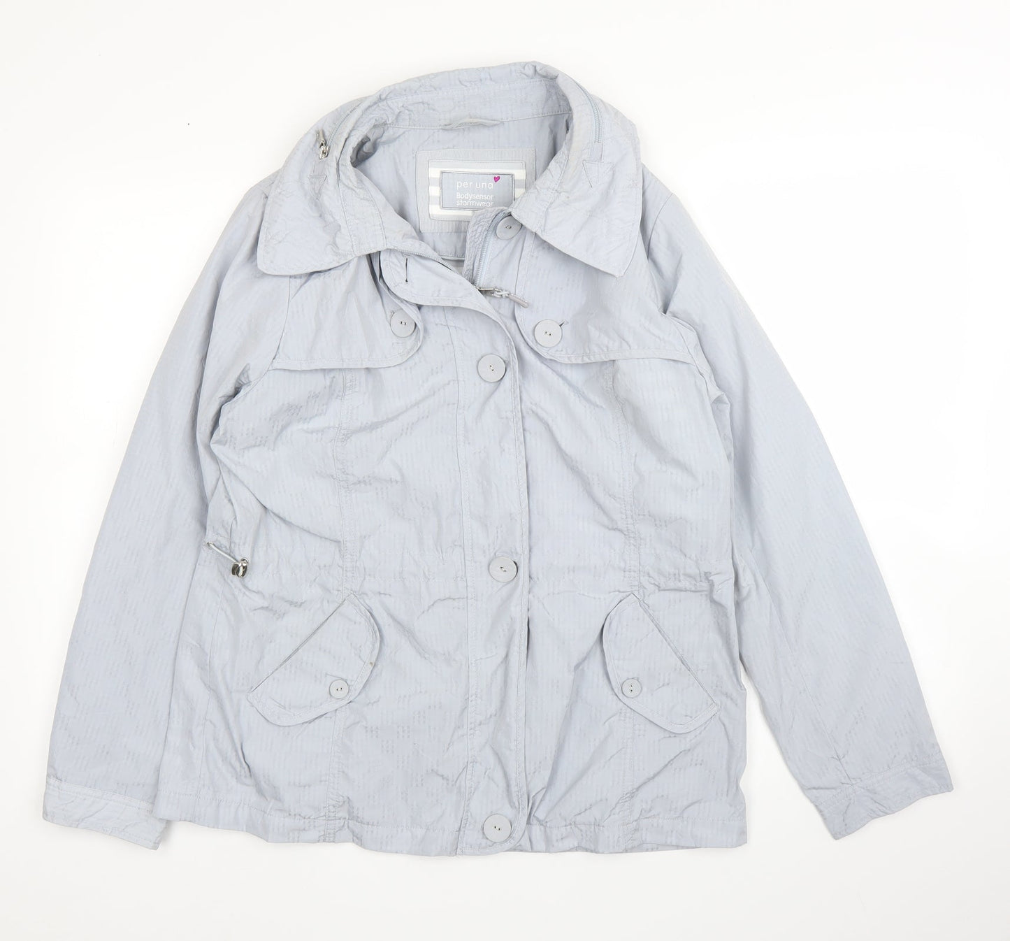 M&S Womens Blue   Overcoat Coat Size 14