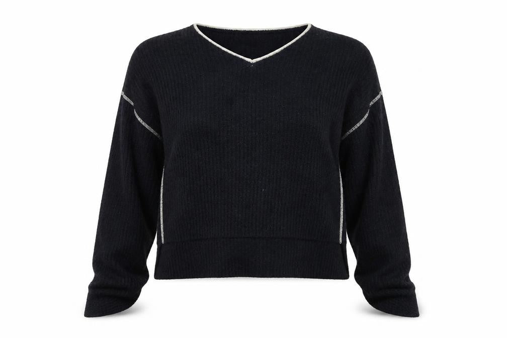 talasa Womens Black   Pullover Jumper Size M