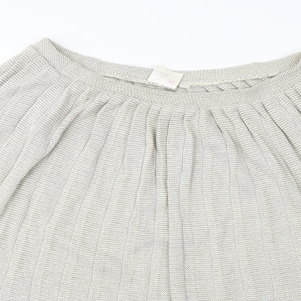 Preworn  Womens Beige   A-Line Skirt Size 12