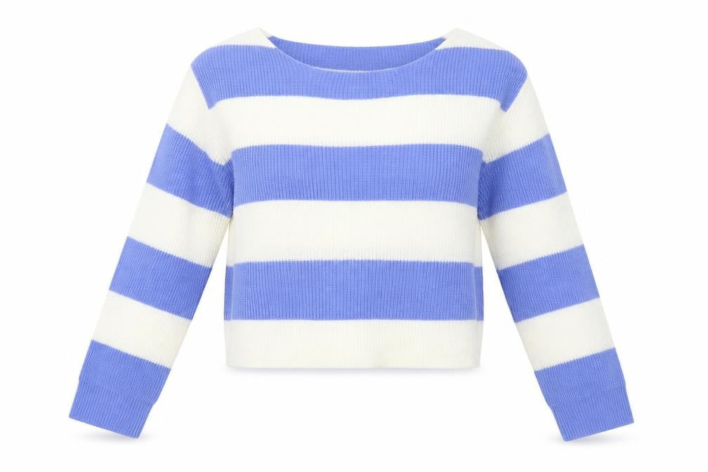 H&M Womens Blue Striped  Pullover Jumper Size S