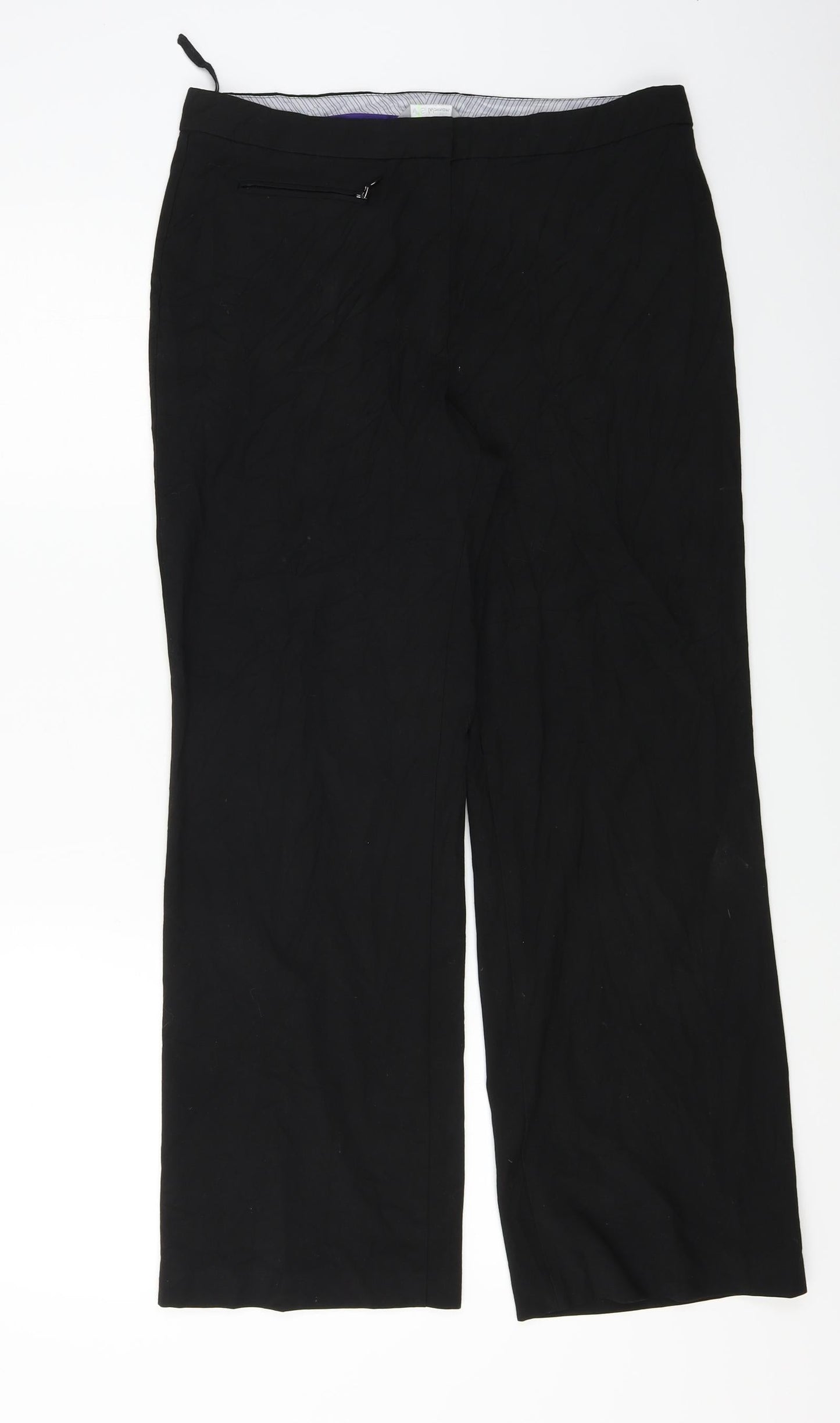 Marks and Spencer  Womens Black   Trousers  Size 12 L25 in