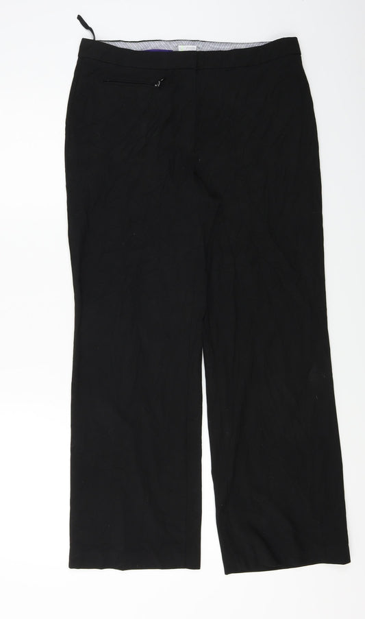 Marks and Spencer  Womens Black   Trousers  Size 12 L25 in