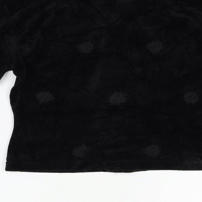 SOHO Womens Black   Basic Button-Up Size S