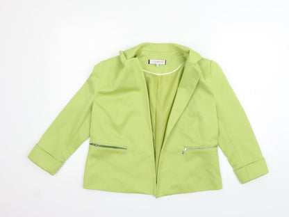 Additional front view of Principles women’s green henley jumper, size UK 12