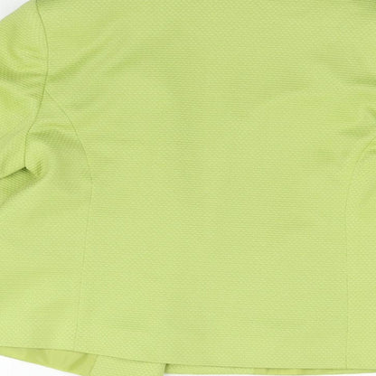 Brand and care label for Principles women’s green henley jumper, size UK 12