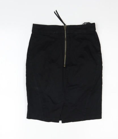 Topshop Womens Black   Flare Skirt Size 6
