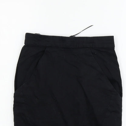 Topshop Womens Black   Flare Skirt Size 6
