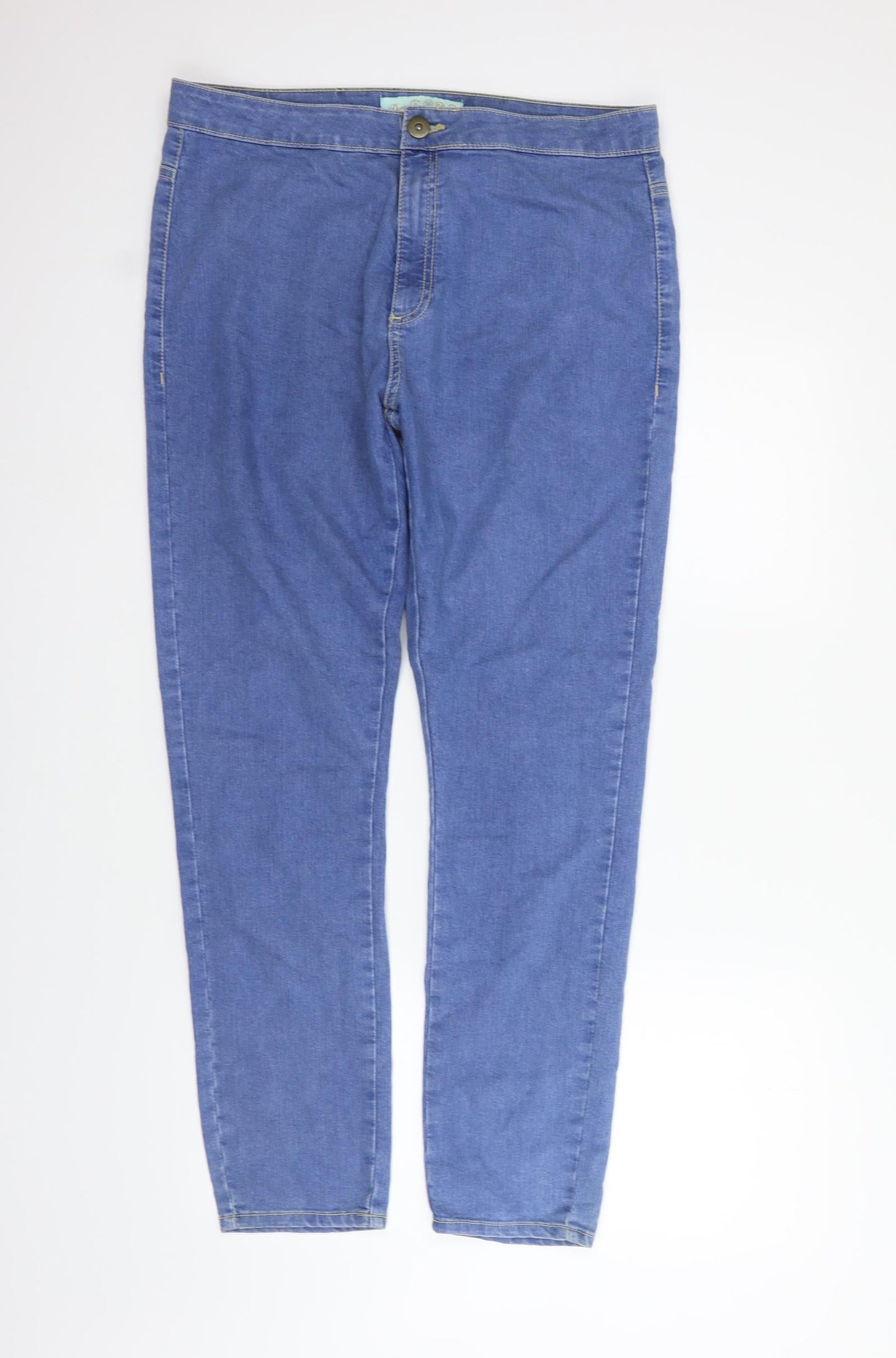 deniem & co Womens Blue   Straight Jeans Size 16 L27 in