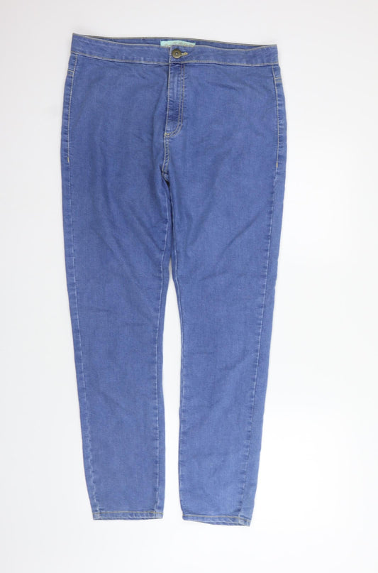 deniem & co Womens Blue   Straight Jeans Size 16 L27 in