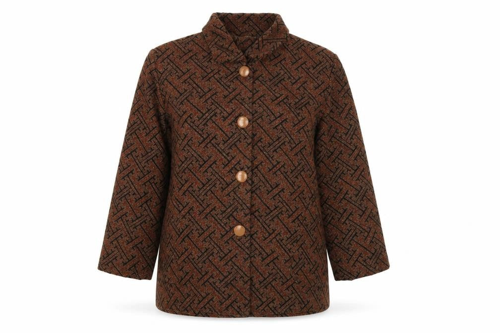Loon Feng Womens Brown   Overcoat Coat Size XL