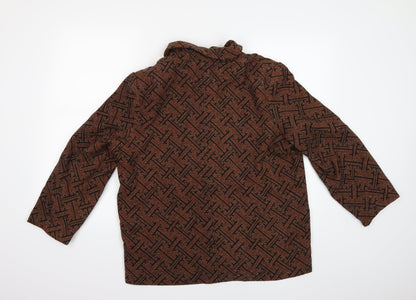 Loon Feng Womens Brown   Overcoat Coat Size XL