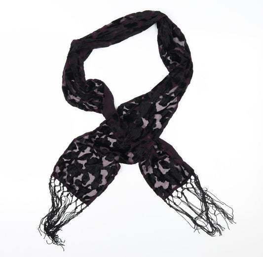 Preworn Womens Purple Floral   Scarf