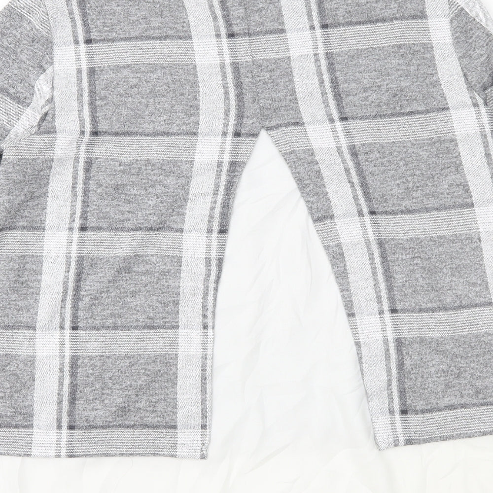 Wallis Womens Grey Check  Pullover Jumper Size 10