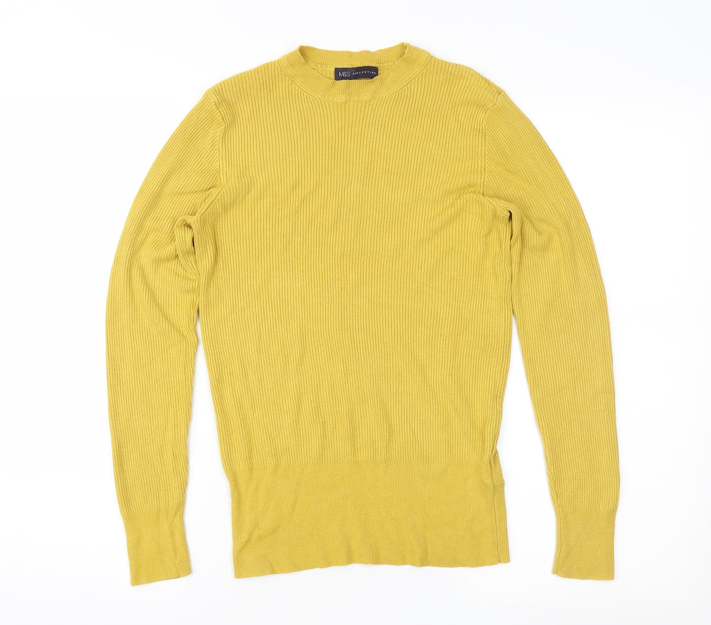 Marks and Spencer Womens Yellow   Pullover Jumper Size 14
