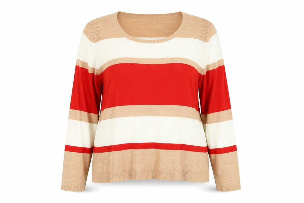 Marks & Spencer Womens Multicoloured Striped  Pullover Jumper Size 18