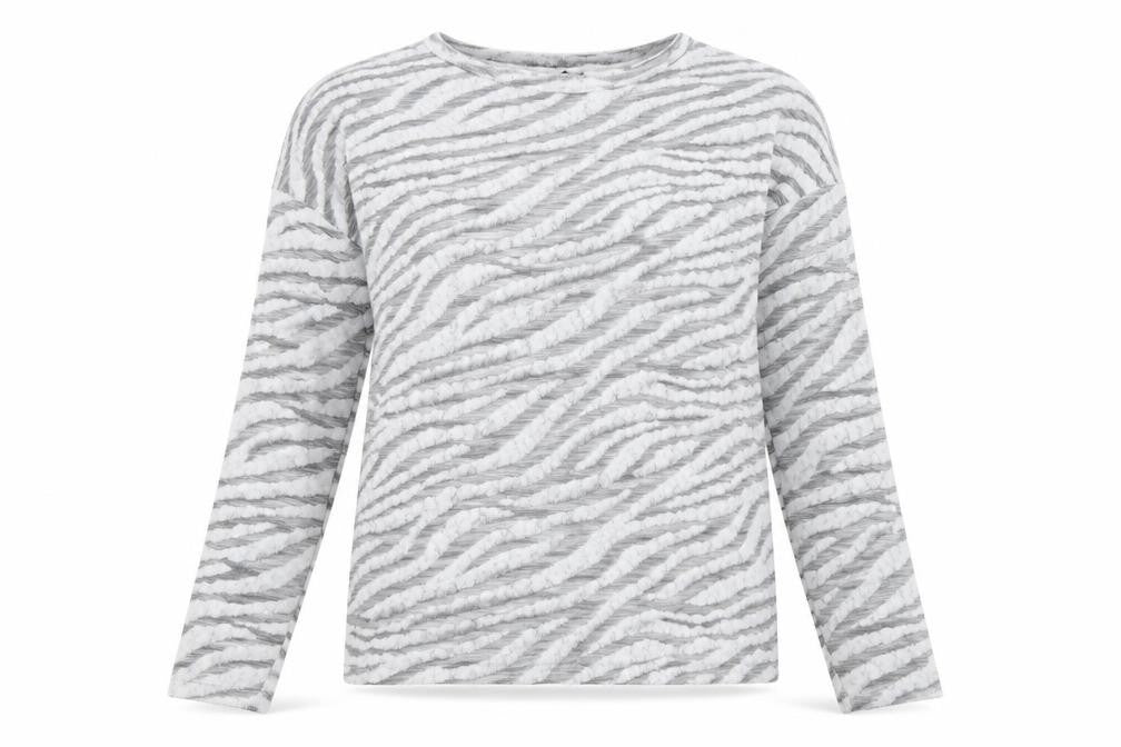 New Look Womens White Striped  Pullover Jumper Size S