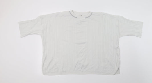 River Island Womens White  Knit Pullover Jumper Size 10