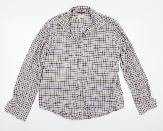 John Lewis Mens Multicoloured Check   Button-Up Size M