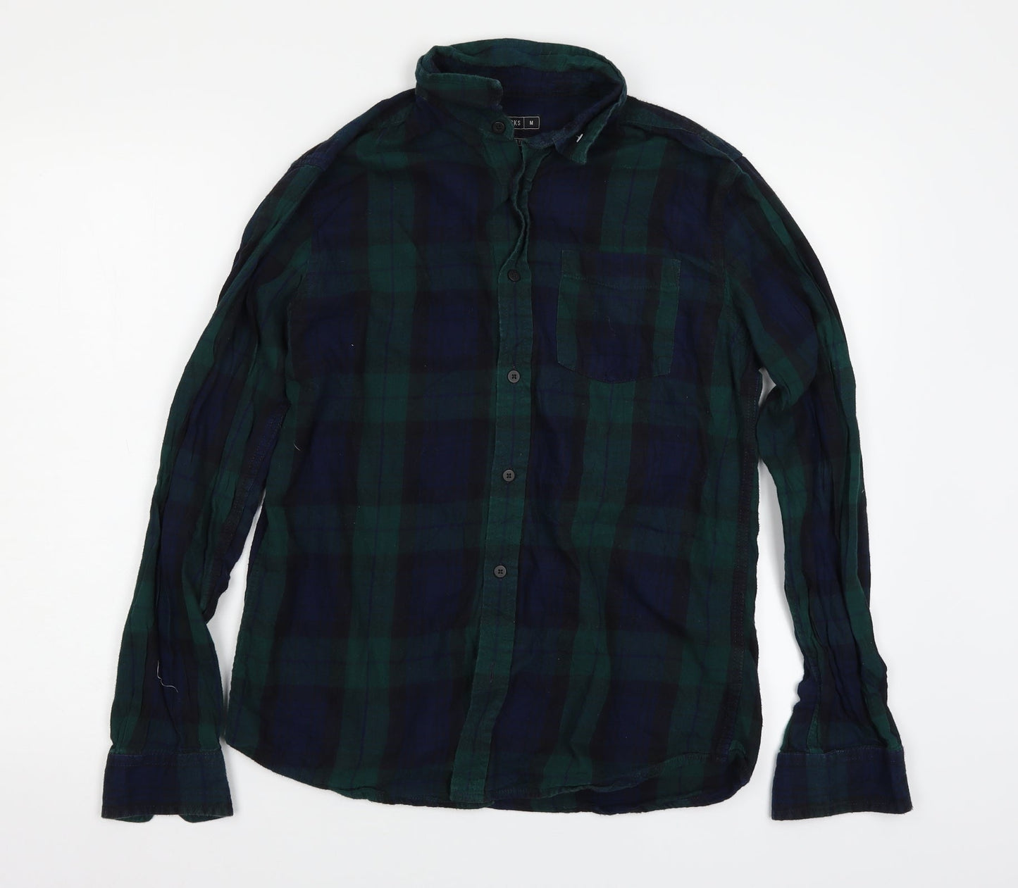 Peacocs Mens Multicoloured Check   Button-Up Size M