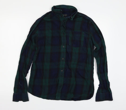Peacocs Mens Multicoloured Check   Button-Up Size M