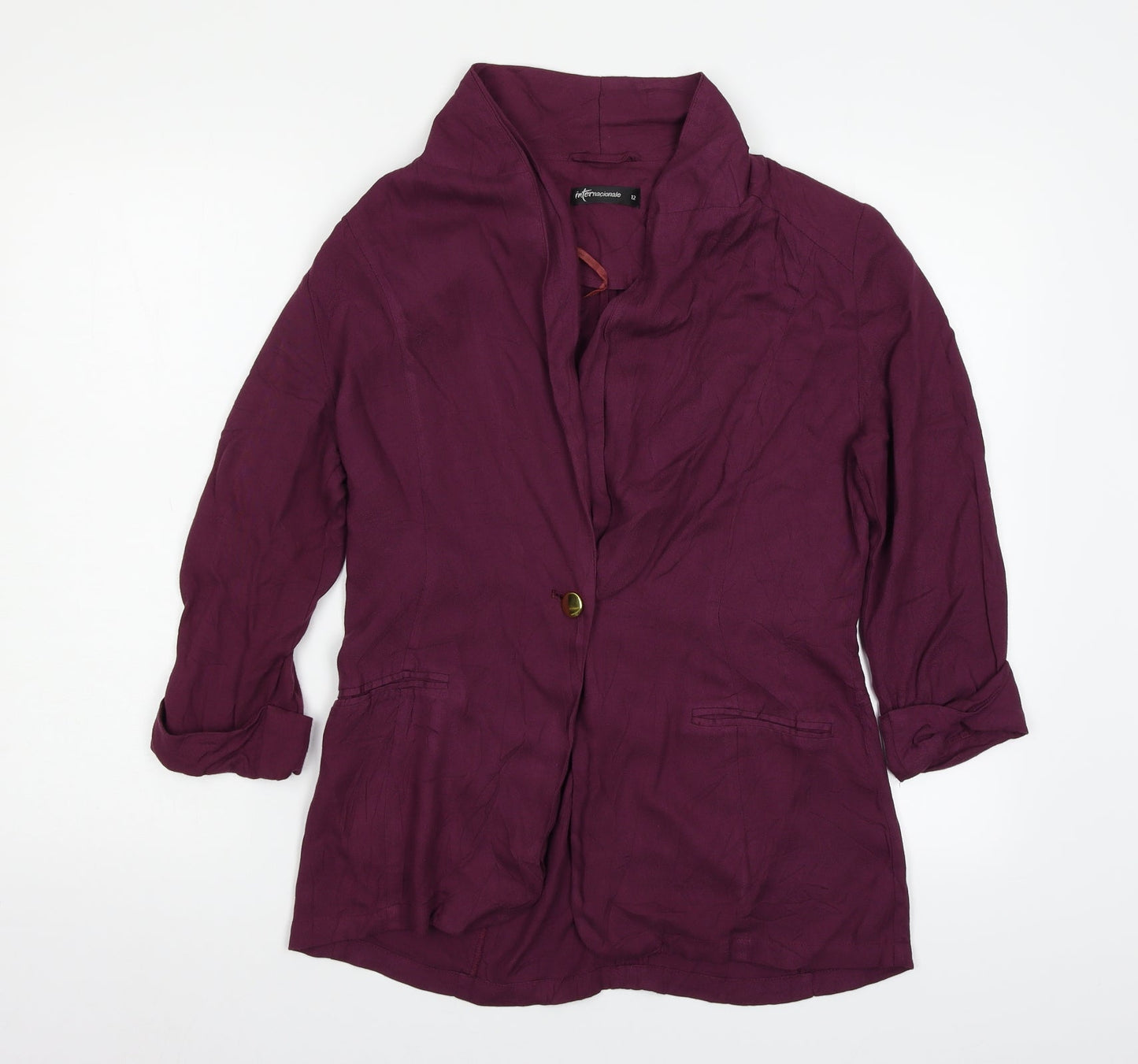 Internacionale Womens Purple   Jacket Blazer Size 12