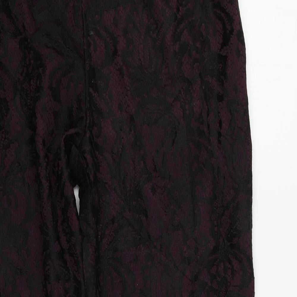 Boohoo Womens Purple   Trousers  Size 10 L25 in