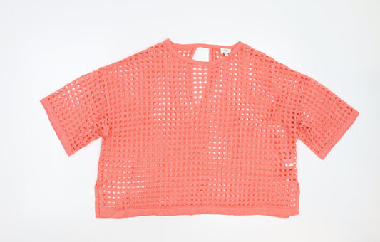 River Island Womens Orange   Pullover Jumper Size S  - Cropped