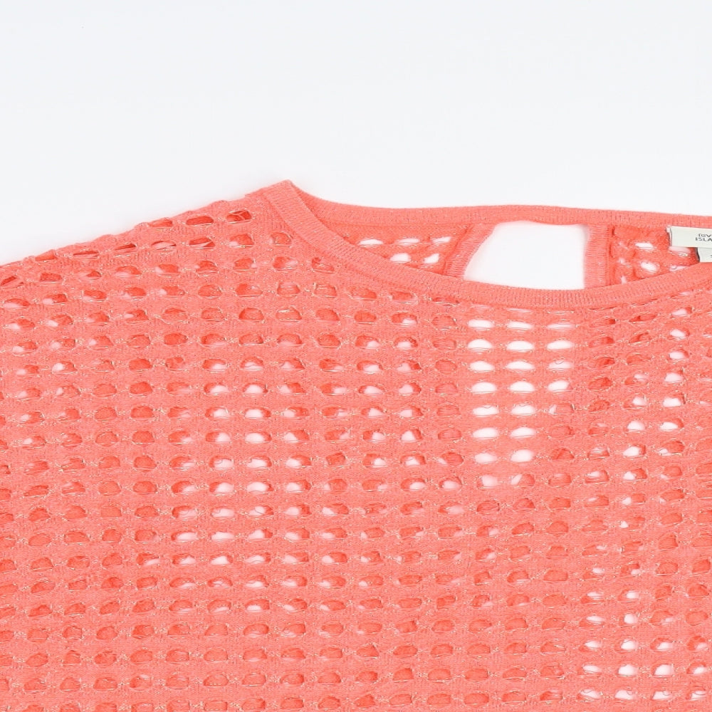 River Island Womens Orange   Pullover Jumper Size S  - Cropped