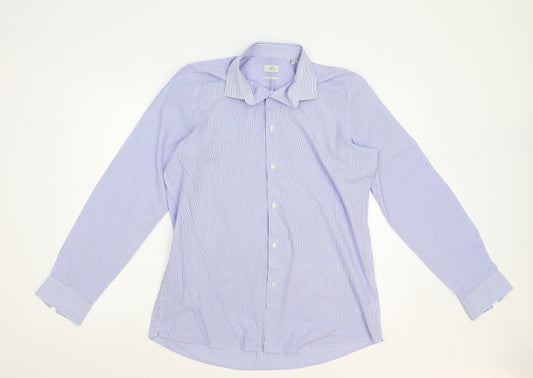 NEXT Mens Black Striped   Dress Shirt Size 42