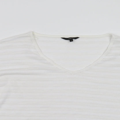 Next Womens White  Knit Pullover Jumper Size 12