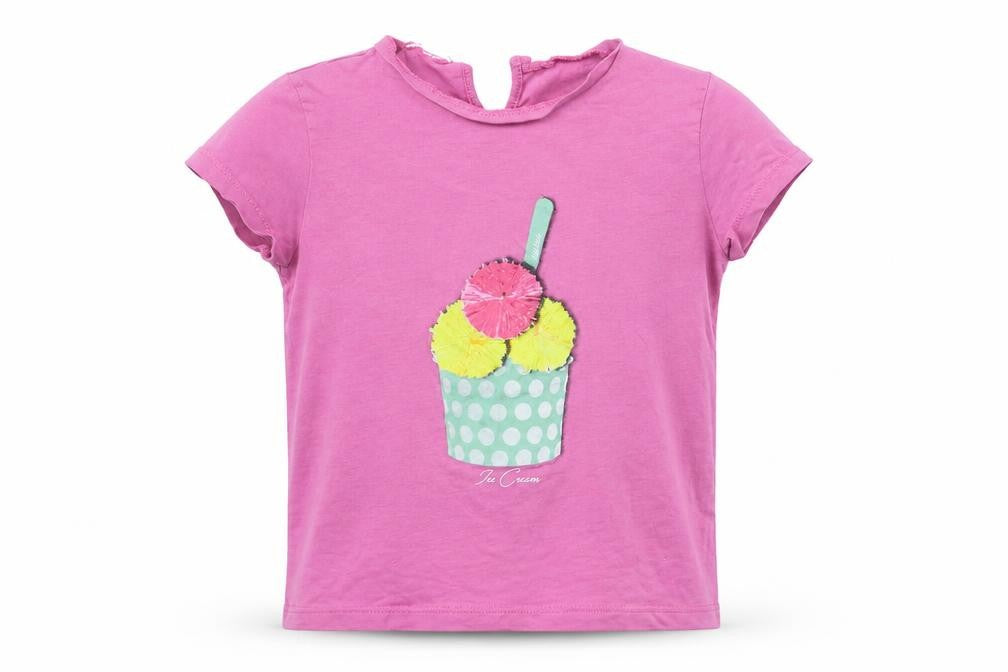 Brums Girls Pink   Basic T-Shirt Size 7 Years