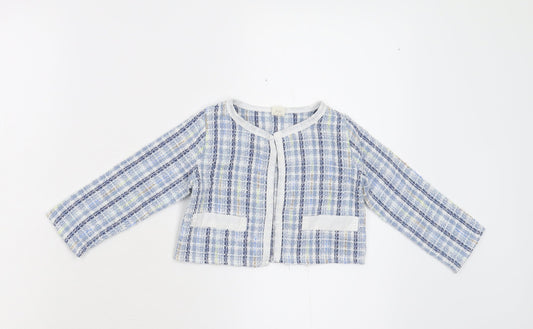 SheIn Girls Blue Check  Jacket  Size 2-3 Years