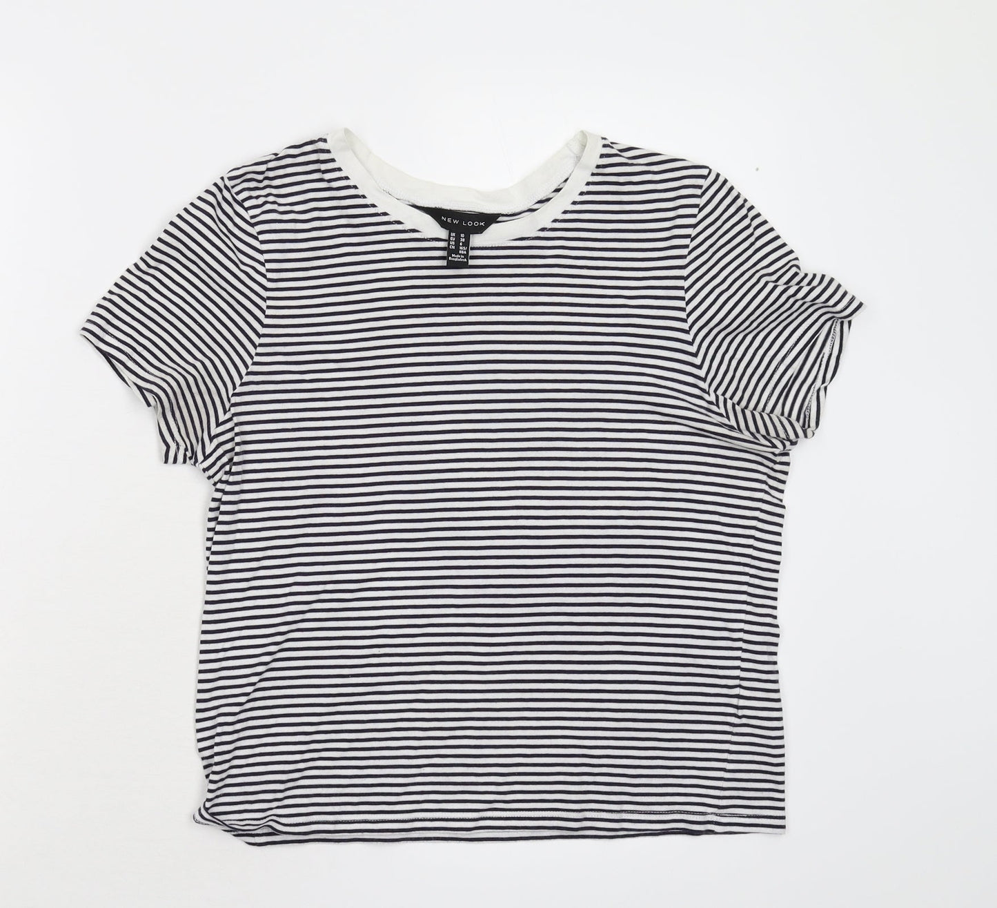 New Look Womens Multicoloured Striped  Basic Blouse Size 10