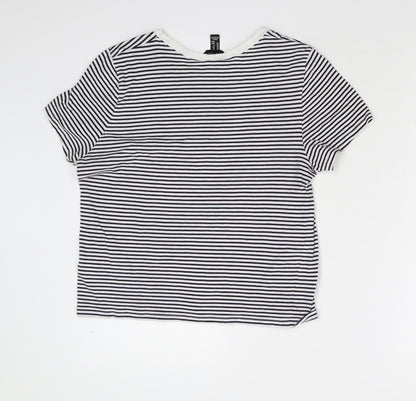 New Look Womens Multicoloured Striped  Basic Blouse Size 10
